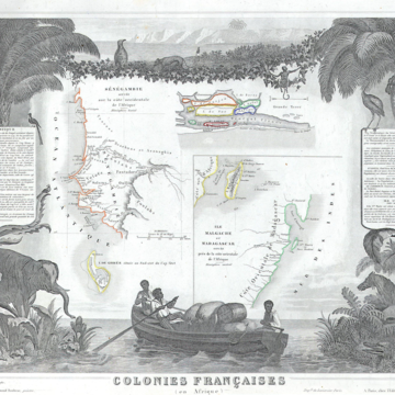 LEVASSEUR 1848 COLONIAL MAP